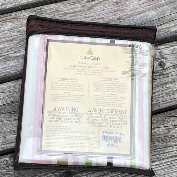 Baby GAP Organic Cotton Stripes Fitted Crib Sheet - Picture 6 of 12